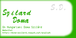 szilard doma business card