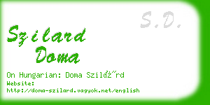 szilard doma business card